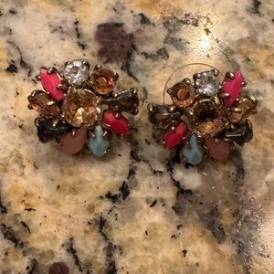 Elegant Multicolor Cluster Earrings